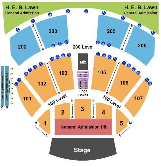 Germania Insurance Amphitheater Grey Day Seating Chart